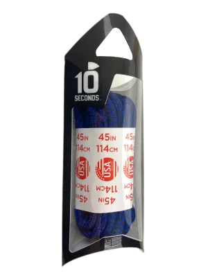 10 Seconds ® Athletic Jumbo Round Laces | Royal Blue/Black Honeycomb