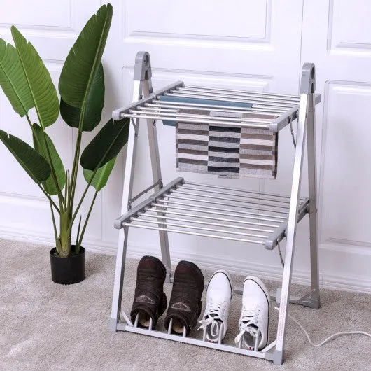 2-Tier Foldable Multifunctional Aluminum Stand Electric Dryer