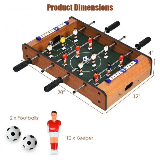 20" Foosball Table Mini Tabletop Soccer Game