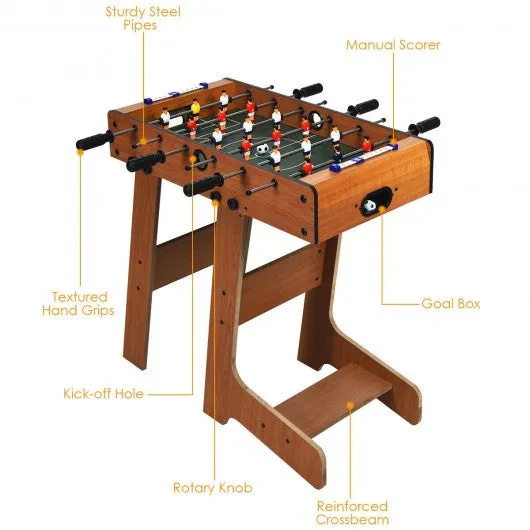 27" Indoor Folding Christmas Gift Foosball Table