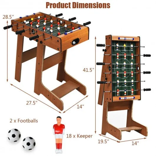 27" Indoor Folding Christmas Gift Foosball Table