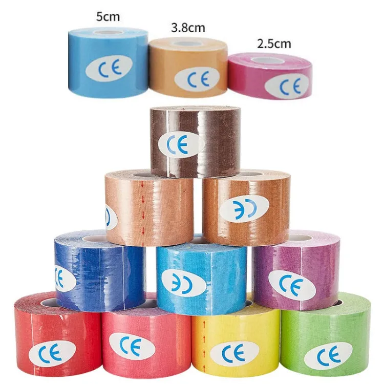 3 PCS Muscle Tape Physiotherapy Sports Tape Basketball Knee Bandage, Size: 2.5cm x 5m(Royal Blue)