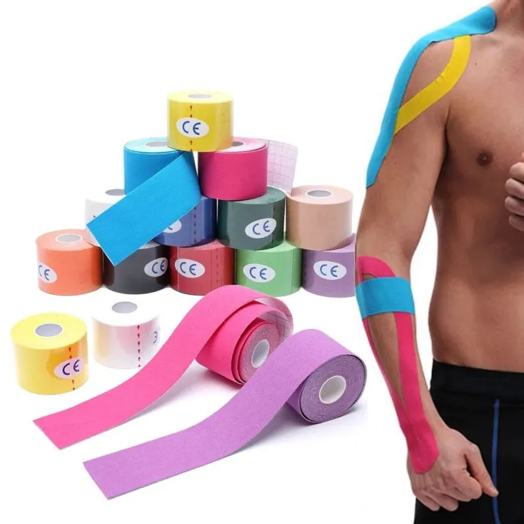 3 PCS Muscle Tape Physiotherapy Sports Tape Basketball Knee Bandage, Size: 2.5cm x 5m(Royal Blue)