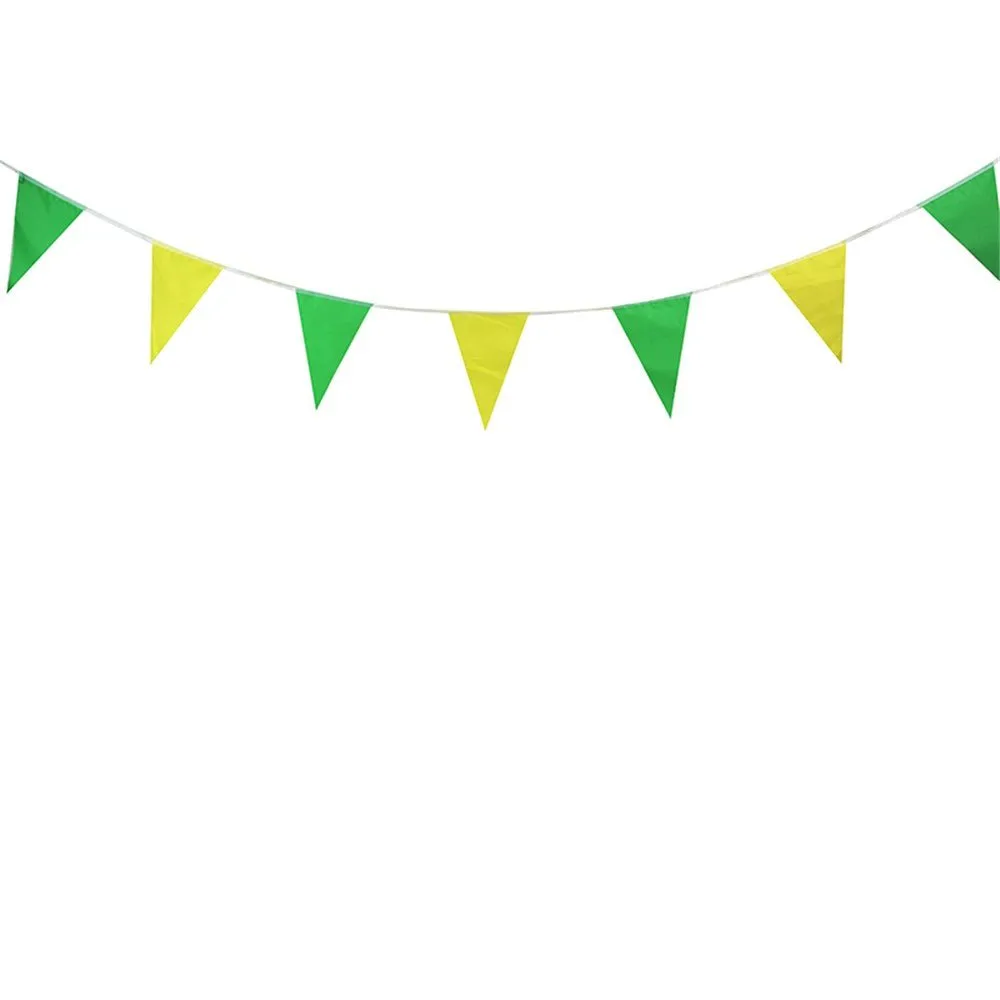 5m Green & Yellow Flag Bunting