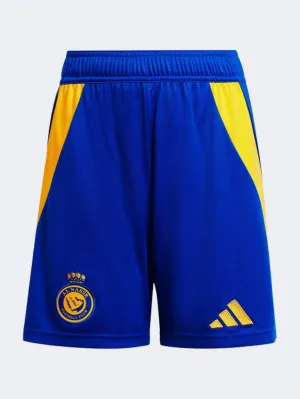 Adidas Al Nassr Fc 24 Home Kids-Boys Football Short Blue/Yellow