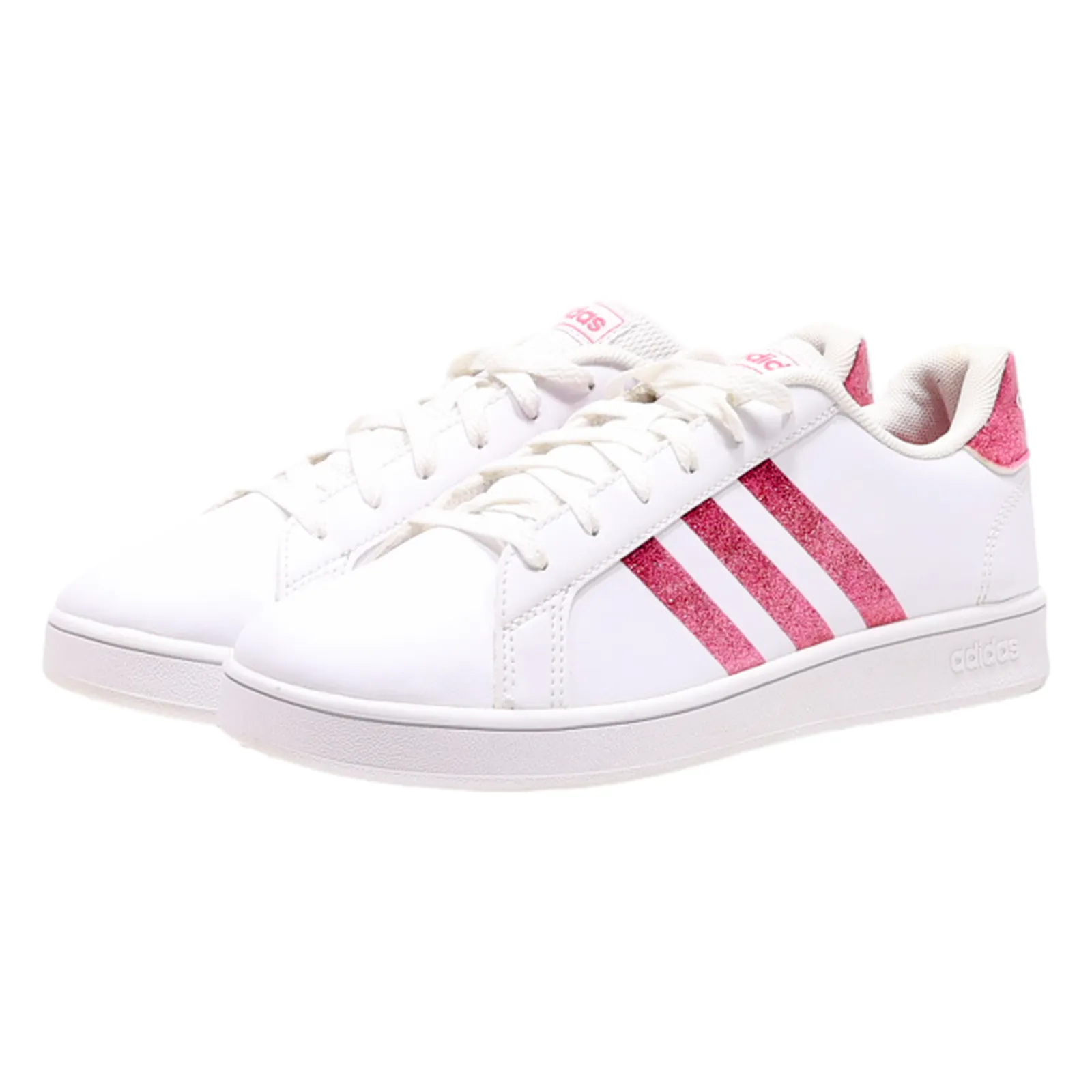 ADIDAS Grand Court Sneaker Trainers White Leather Girls UK 5