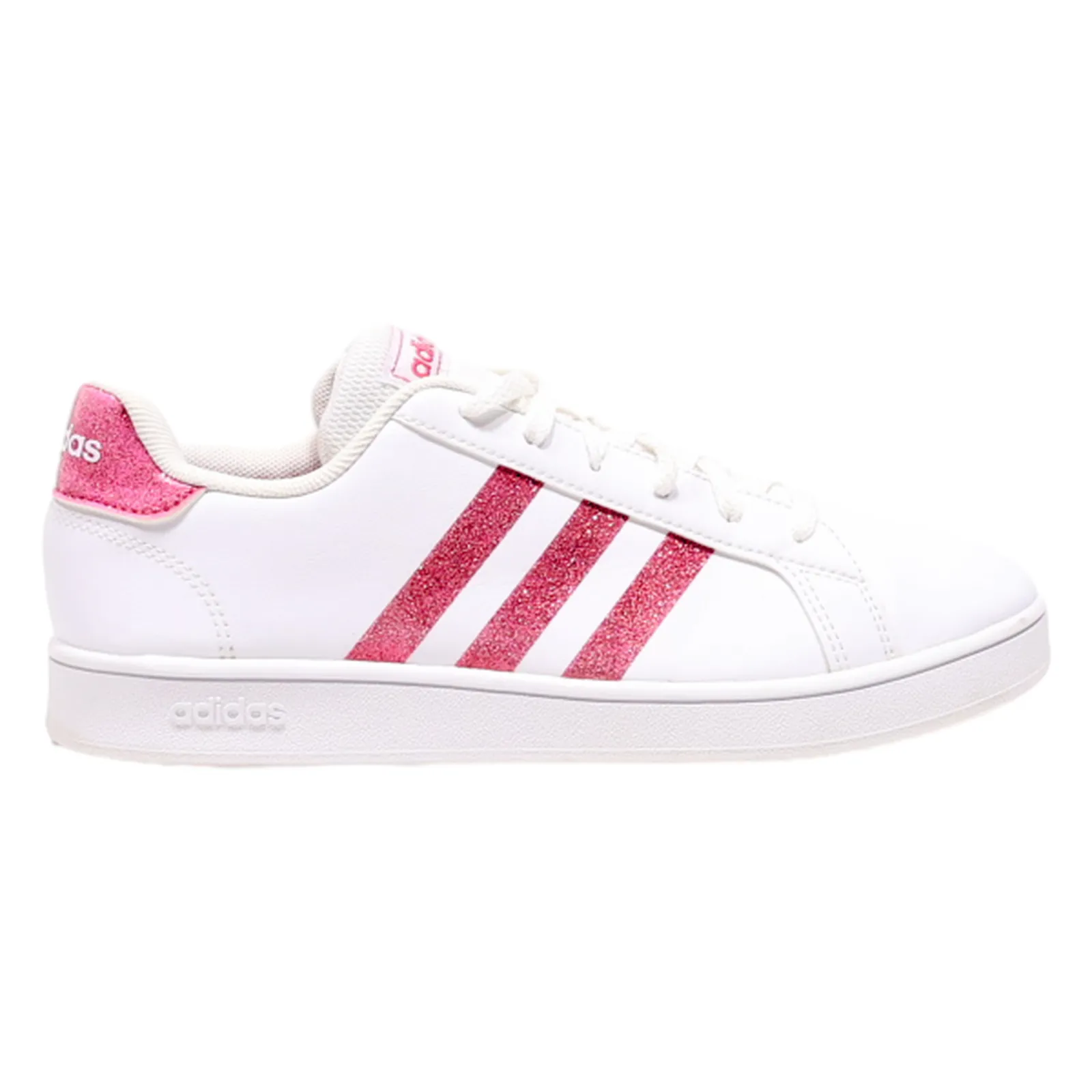 ADIDAS Grand Court Sneaker Trainers White Leather Girls UK 5