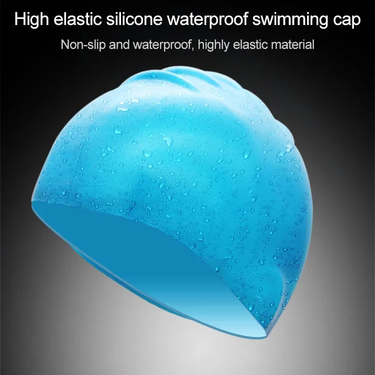 Adult Solid Color Waterproof Silicone Swimming Cap(Pink)