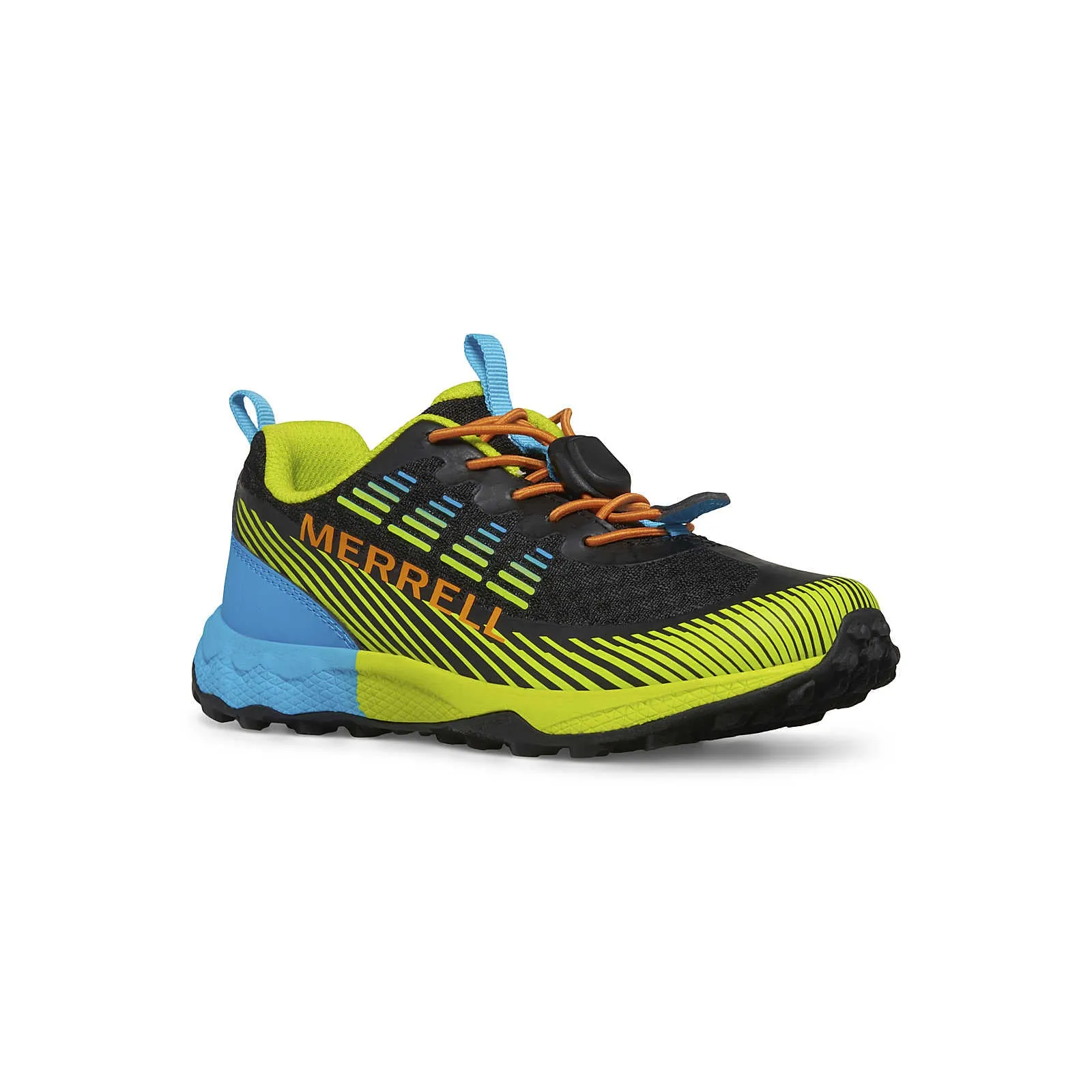 Agility Peak Kid's Athletic Trail Shoe - Black/Citron/Cyan