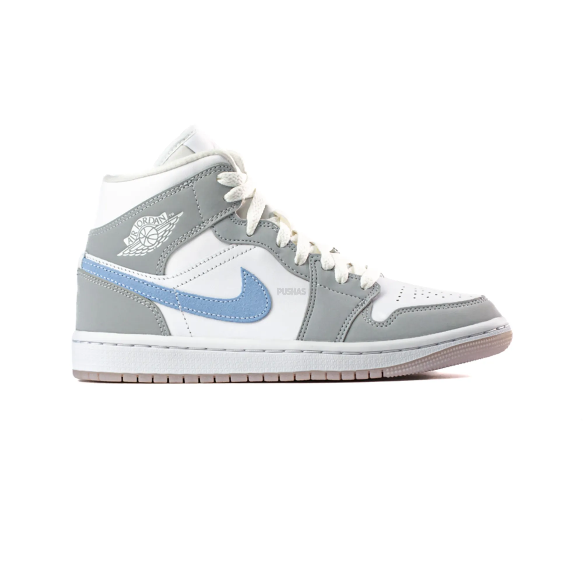 Air Jordan 1 Mid 'Grey Blue Wolf Grey' Women's (2021)