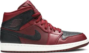 Air Jordan 1 Mid Reverse Banned, Dark Red