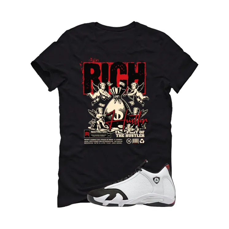 Air Jordan 14 Black Toe Black T-Shirt (Rich Hustler)| illcurrency