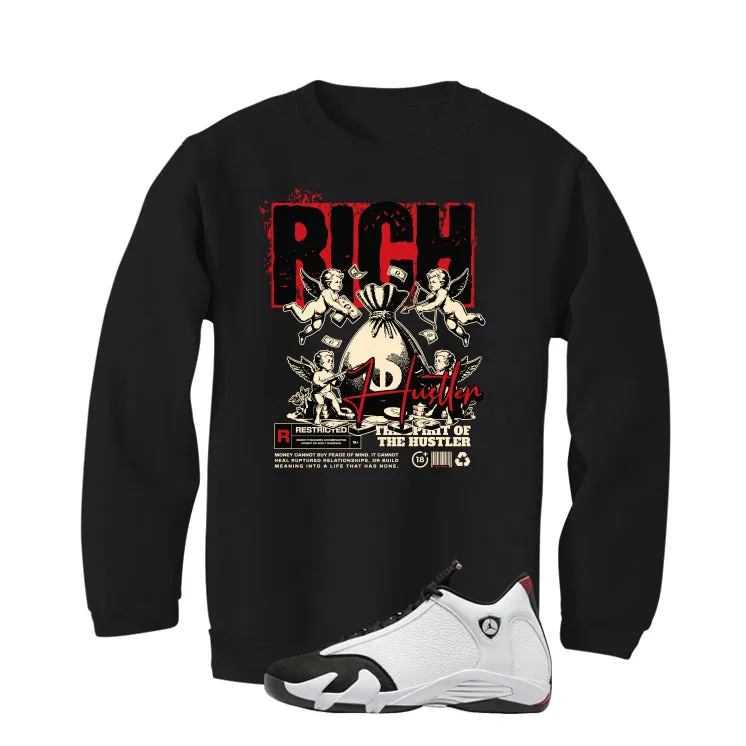 Air Jordan 14 Black Toe Black T-Shirt (Rich Hustler)| illcurrency