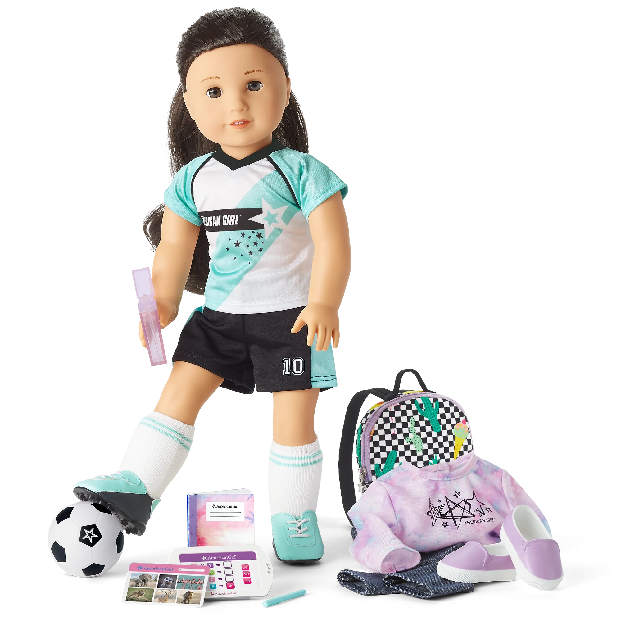 American Girl® Truly Me™ Doll #84 and School Day to Soccer Play Set