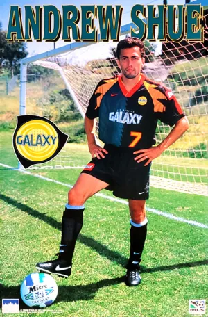 Andrew Shue "Superstar" (1996) Los Angeles Galaxy MLS Poster - Starline Inc.