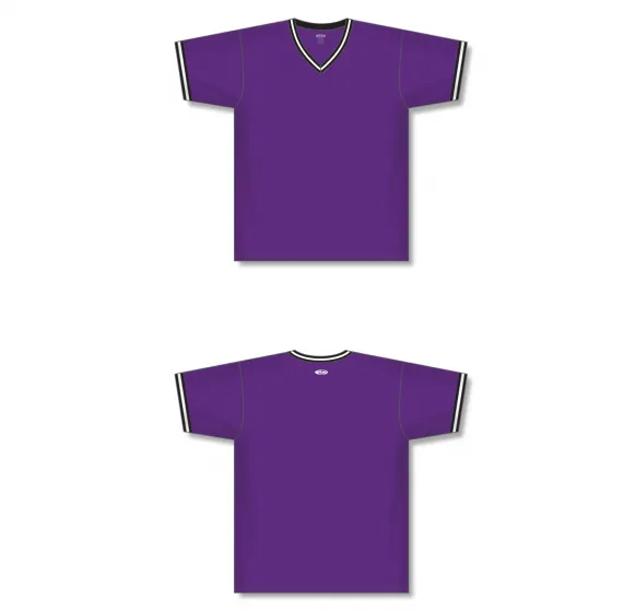 Athletic Knit (AK) S1333A-438 Adult Purple/Black/White Soccer Jersey