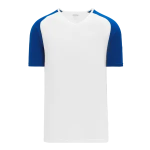 Athletic Knit (AK) S1375L-207 Ladies White/Royal Blue Soccer Jersey