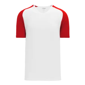 Athletic Knit (AK) S1375M-209 Mens White/Red Soccer Jersey