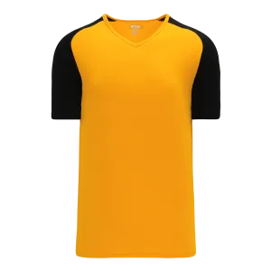 Athletic Knit (AK) S1375M-213 Mens Gold/Black Soccer Jersey