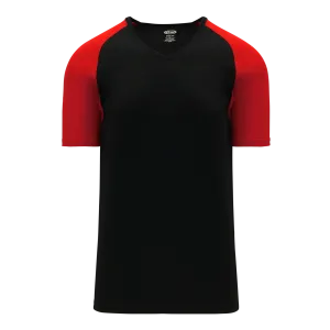 Athletic Knit (AK) S1375M-249 Mens Black/Red Soccer Jersey