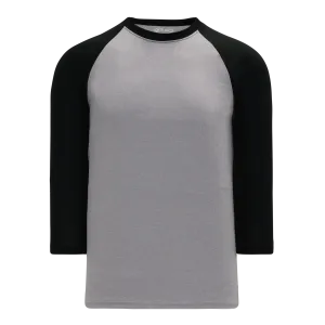 Athletic Knit (AK) S1846A-920 Adult Heather Grey/Black Soccer Jersey