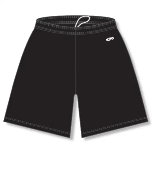 Athletic Knit (AK) SS1300M-001 Mens Black Soccer Shorts