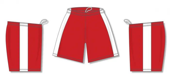 Athletic Knit (AK) SS9145M-208 Mens Red/White Pro Soccer Shorts