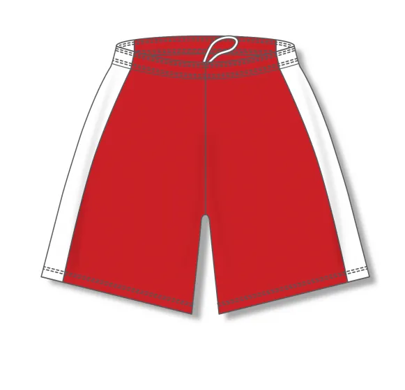 Athletic Knit (AK) SS9145M-208 Mens Red/White Pro Soccer Shorts