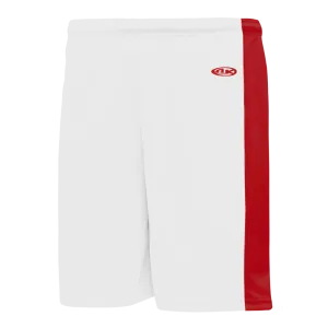 Athletic Knit (AK) SS9145M-209 Mens White/Red Pro Soccer Shorts