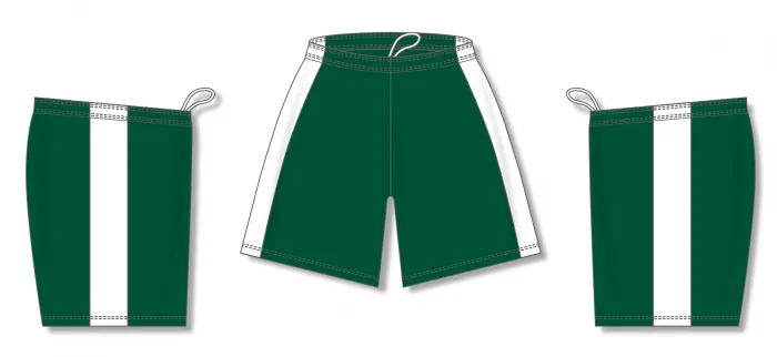 Athletic Knit (AK) SS9145M-260 Mens Dark Green/White Pro Soccer Shorts