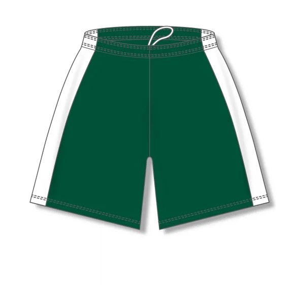 Athletic Knit (AK) SS9145M-260 Mens Dark Green/White Pro Soccer Shorts