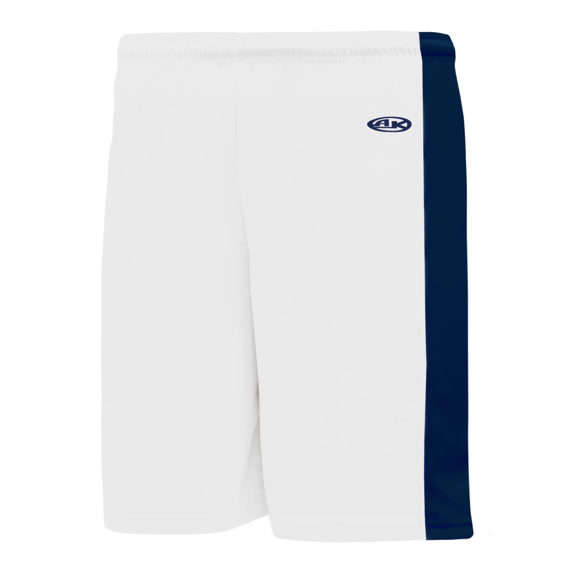 Athletic Knit (AK) SS9145Y-217 Youth White/Navy Pro Soccer Shorts