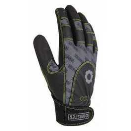 Athletic Work Gloves, High-Performance, Synthetic Leather, Lycra Shell, Men's Large