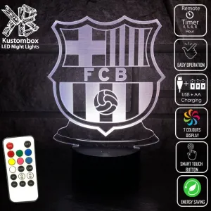 BARCELONA Football Soccer Club 3D LED Night Light Lamp