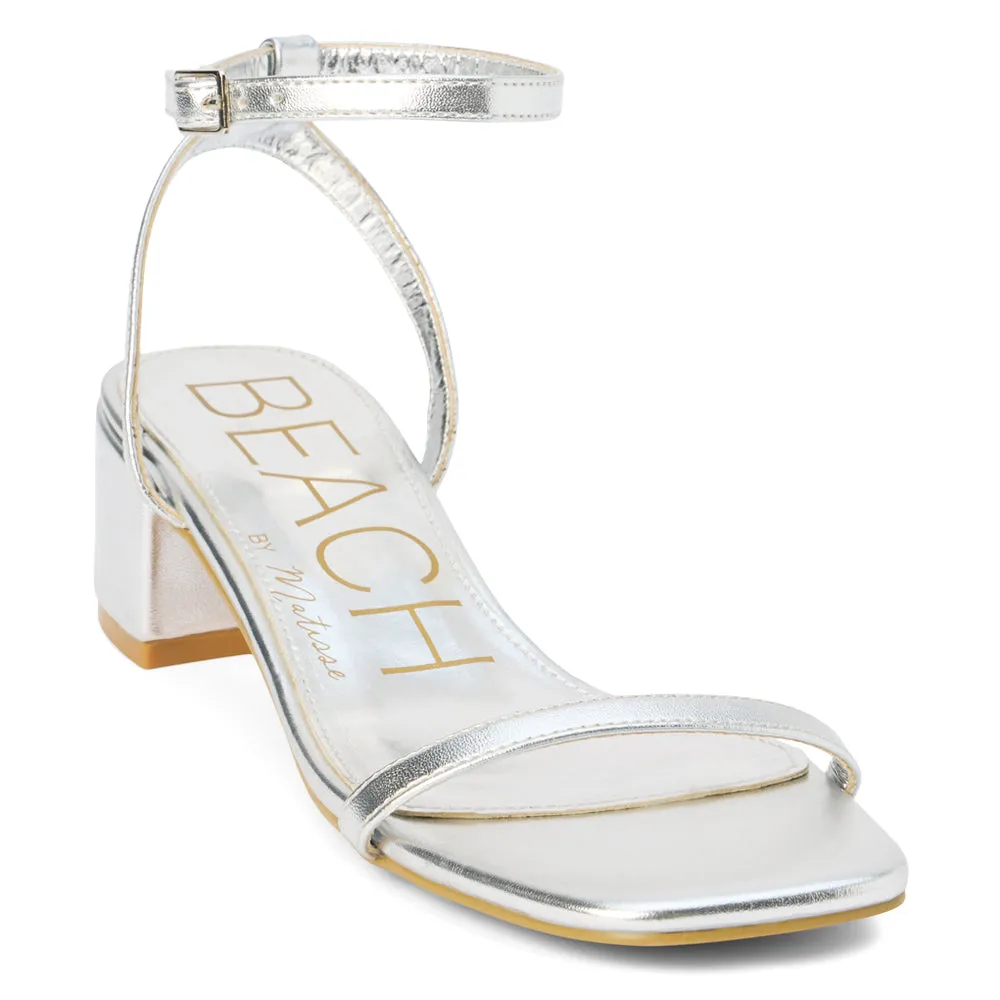 Belle Metallic Block Heel Sandals