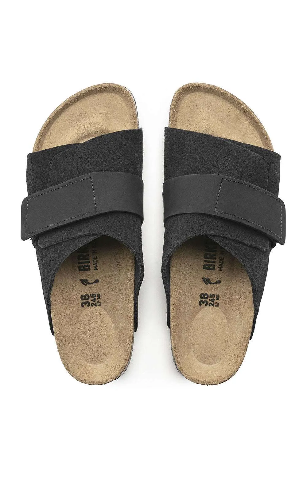 Birkenstock Kyoto Soft Suede Sandals - Black