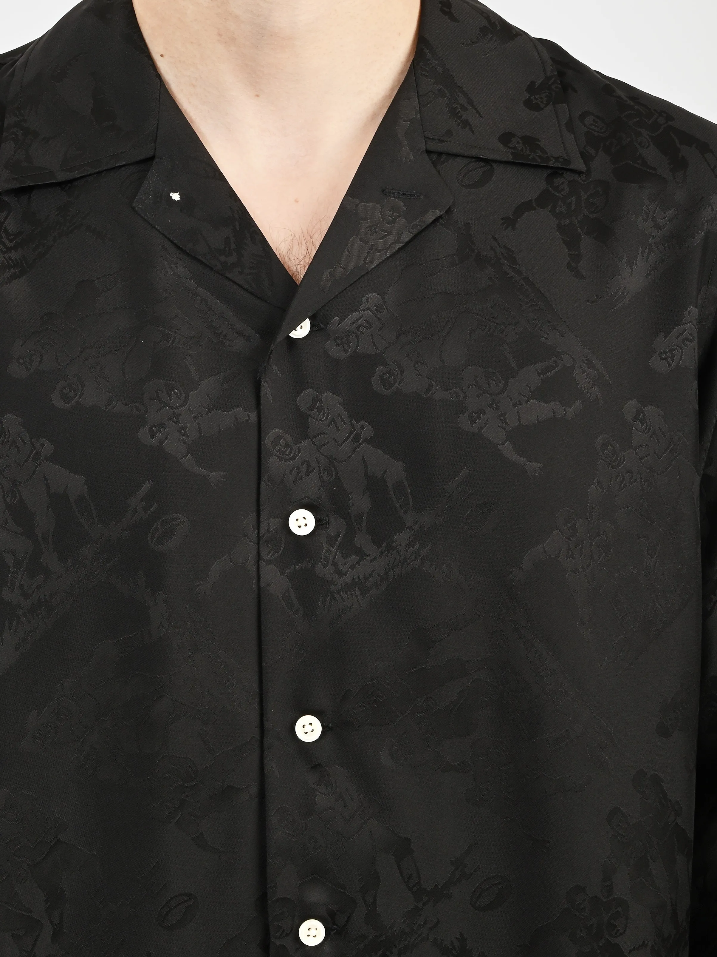 Black Football Jacquard Havana Shirt