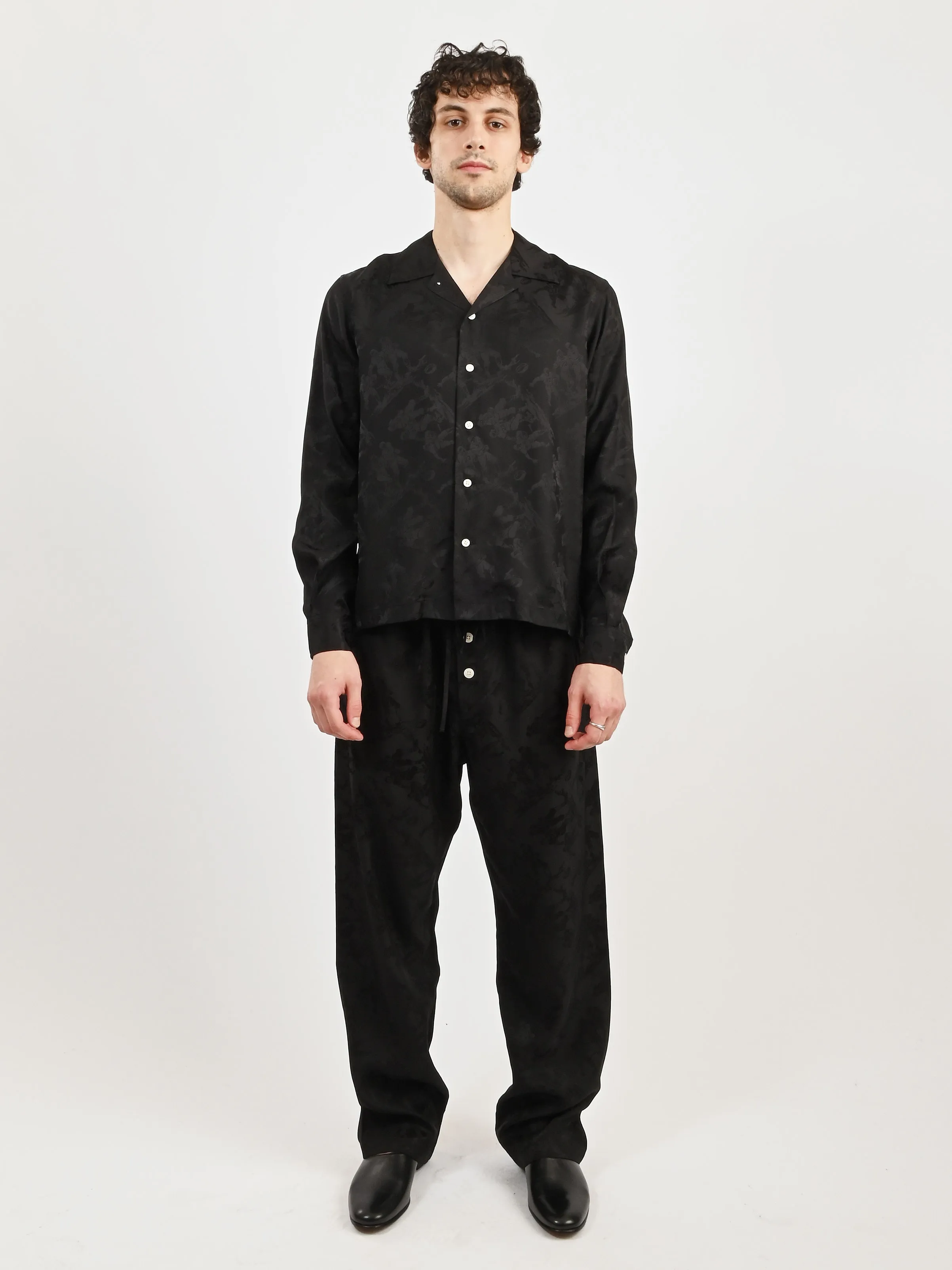 Black Football Jacquard Havana Shirt