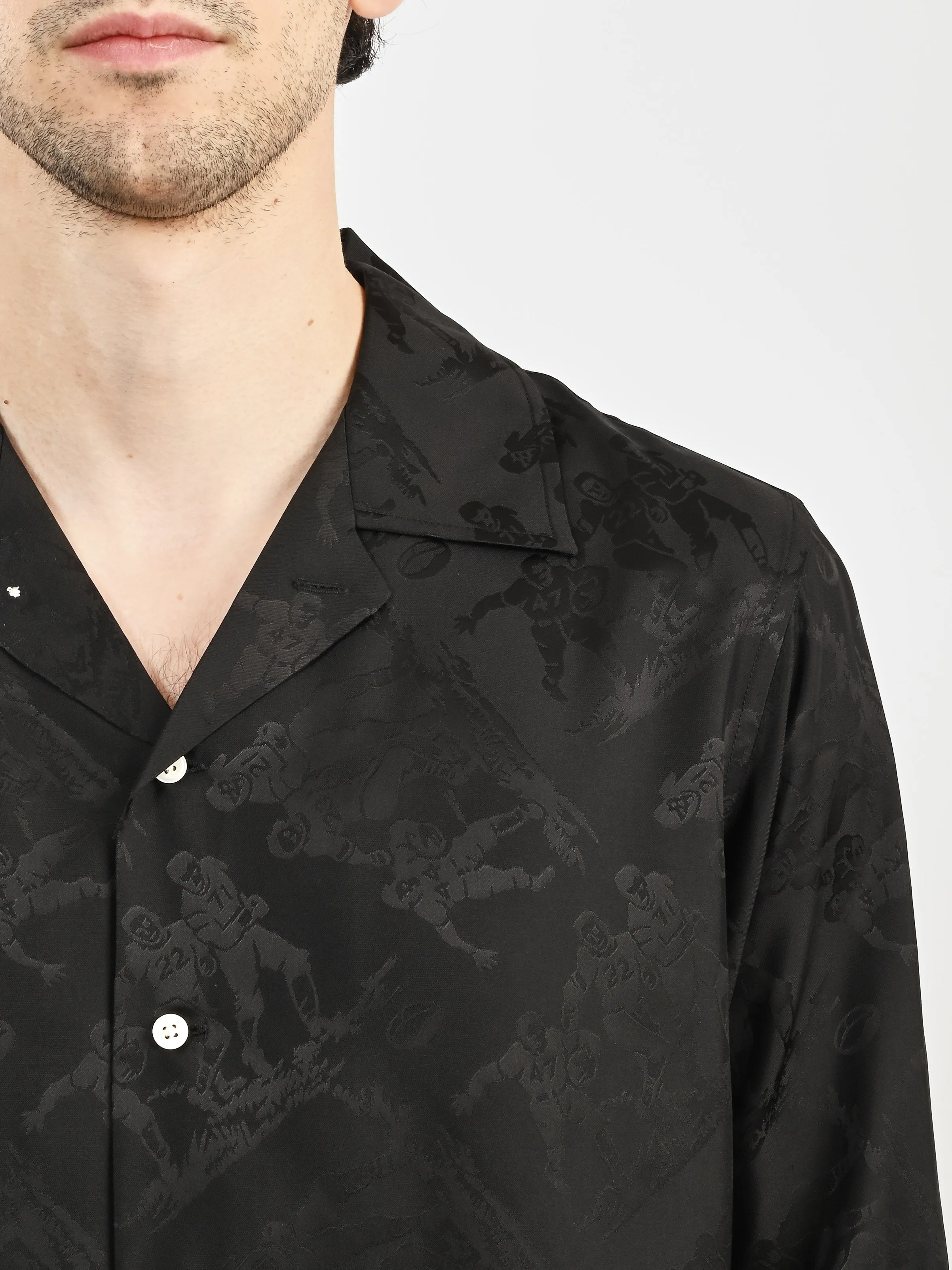 Black Football Jacquard Havana Shirt