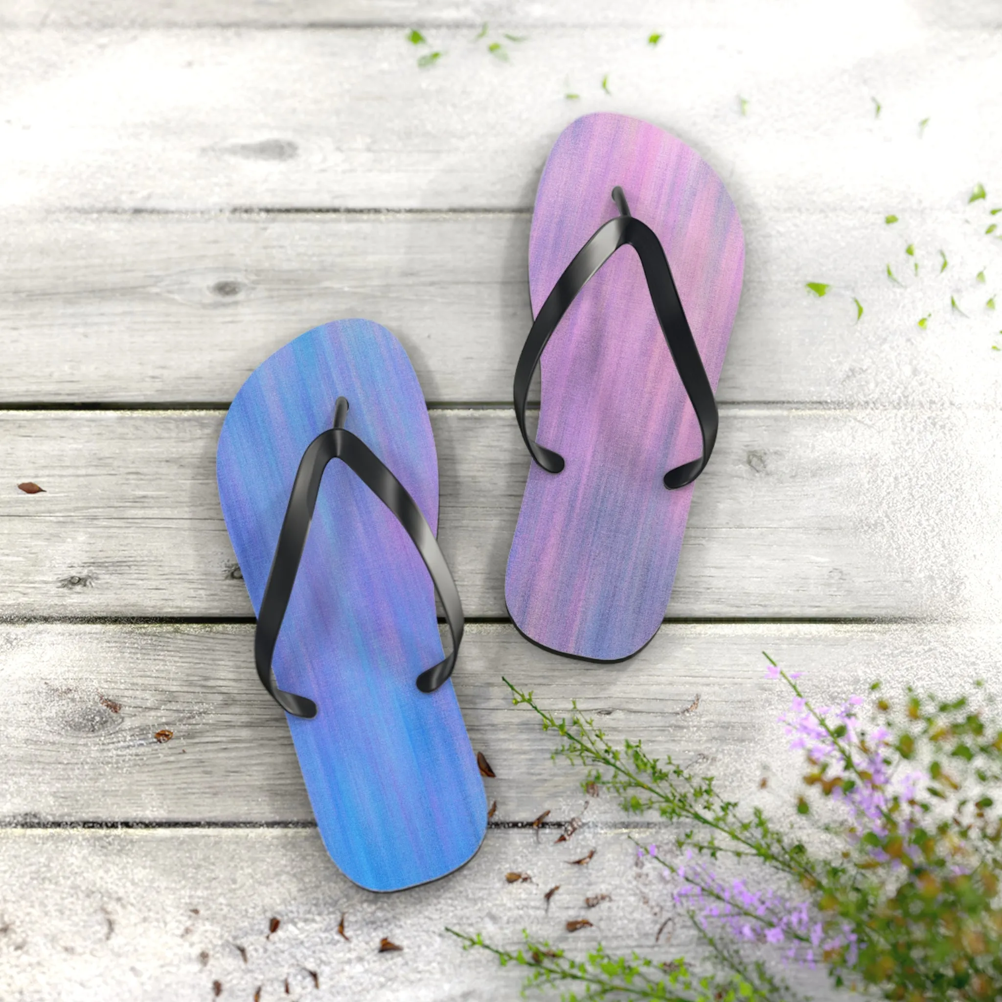 Blue & Purple Metalic - Inovax Flip Flops