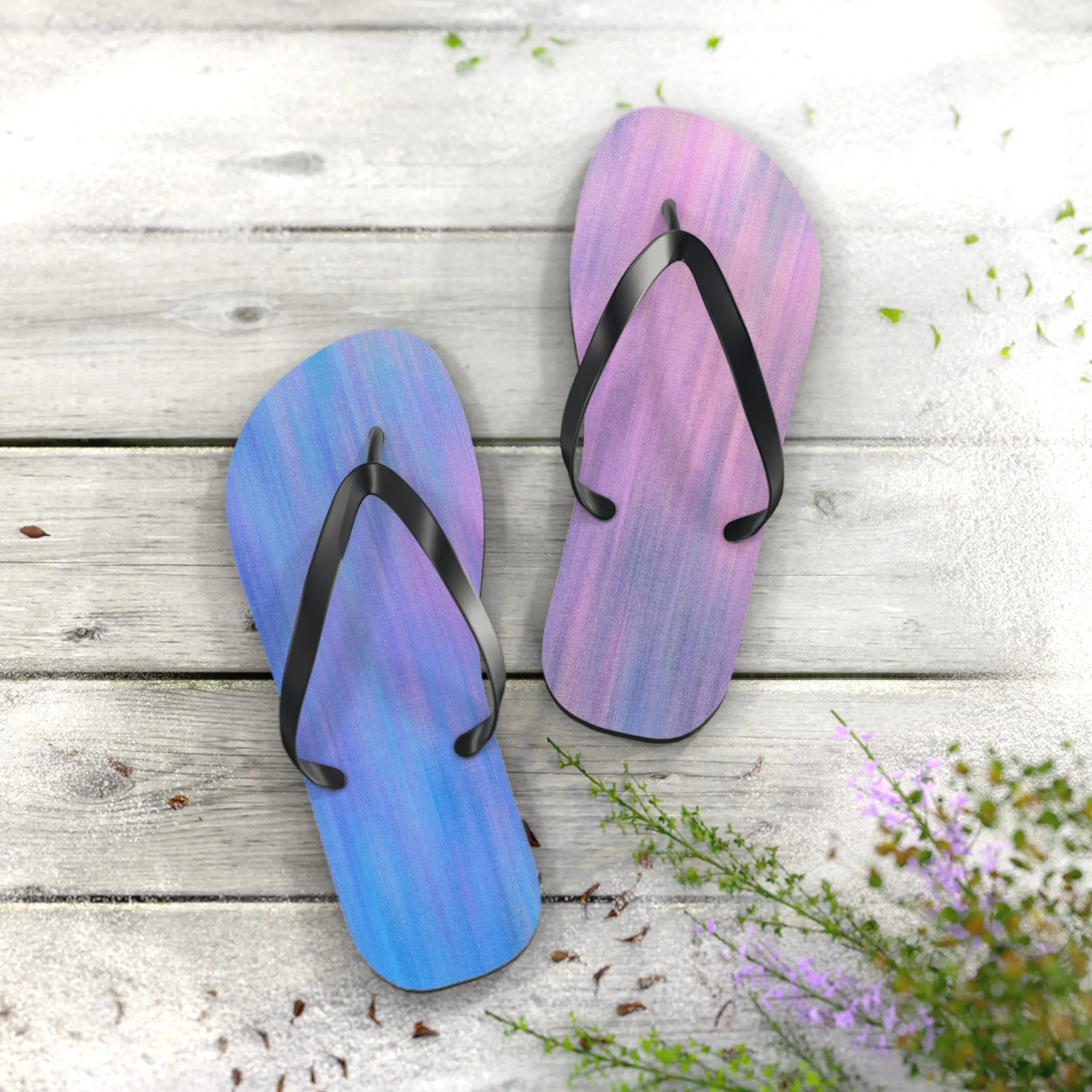 Blue & Purple Metalic - Inovax Flip Flops