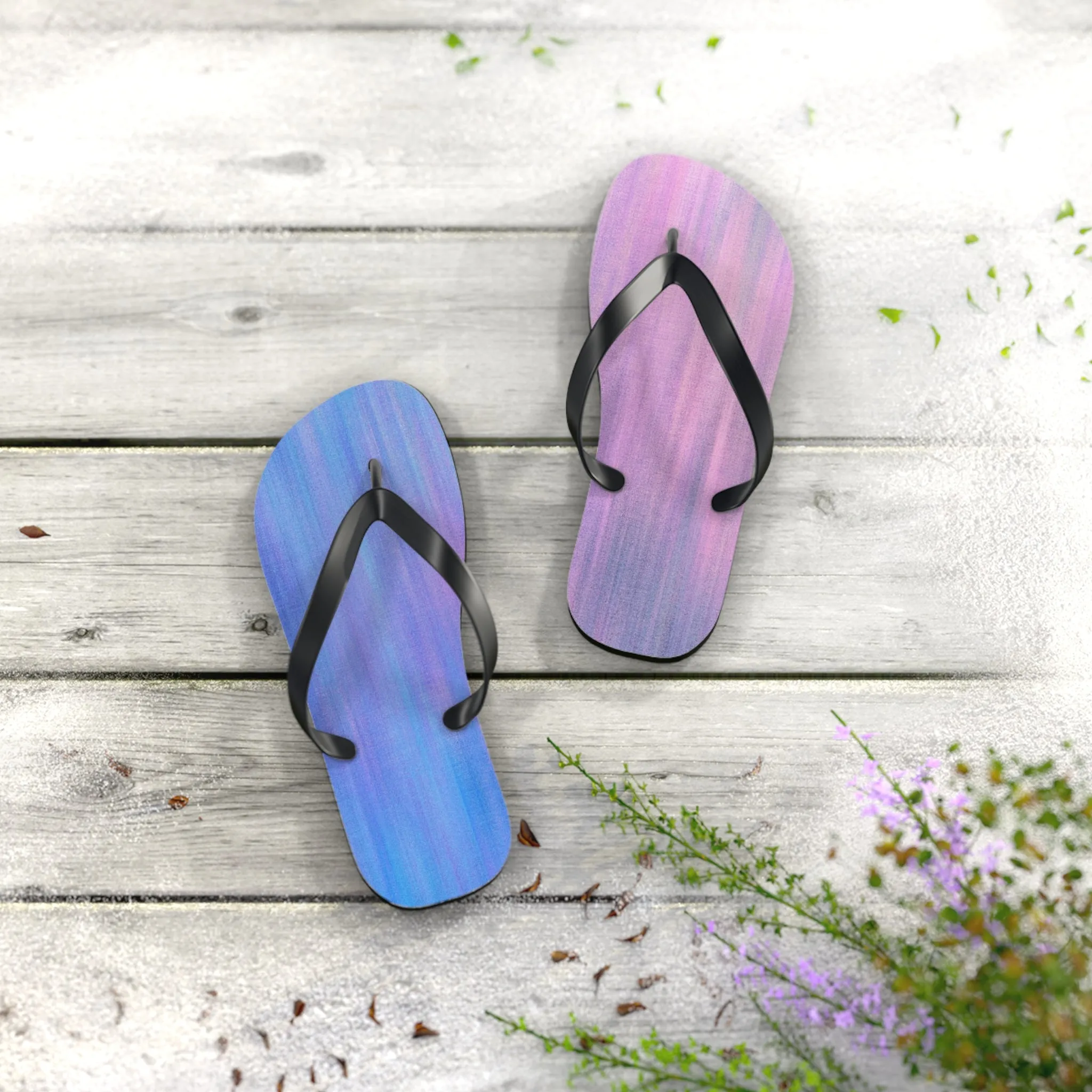 Blue & Purple Metalic - Inovax Flip Flops