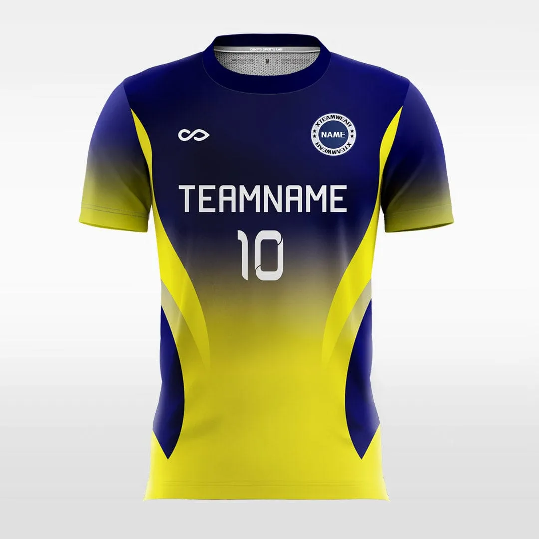 Blue and Yellow Gradient - Custom Kids Soccer Jerseys Design