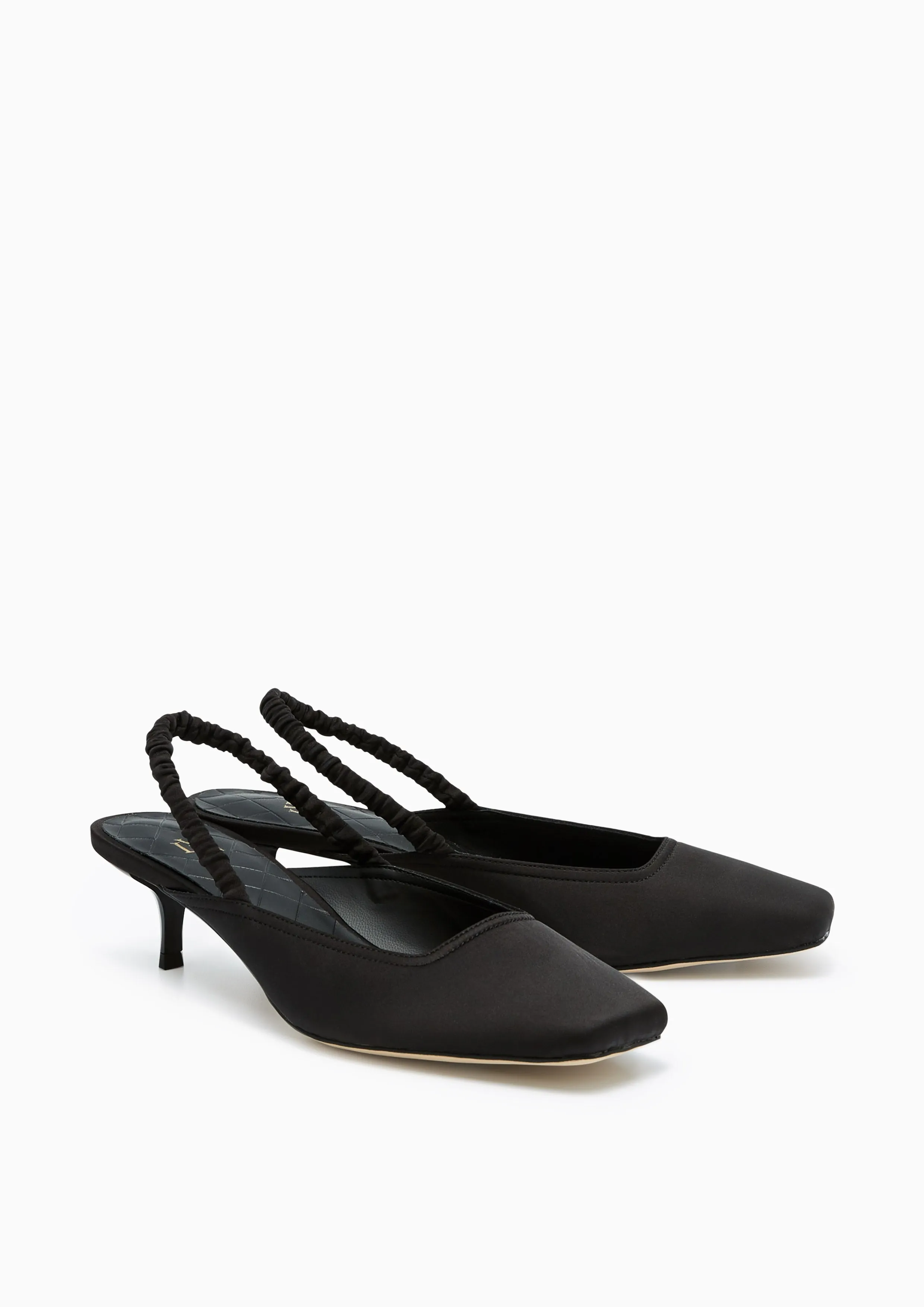 Bonus Low Heel Slingbacks Black