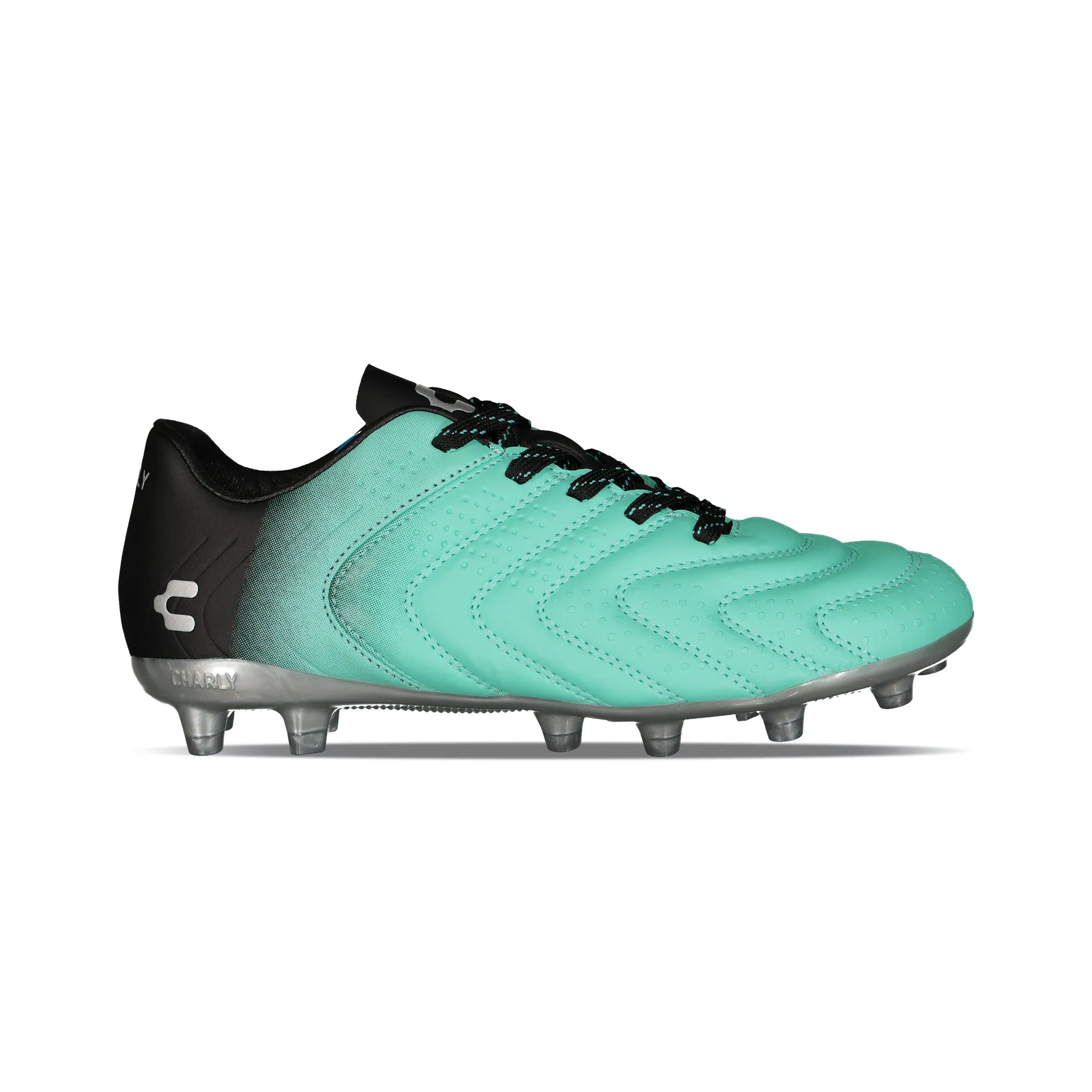 Charly Encore Youth FG Cleats (aqua/black)