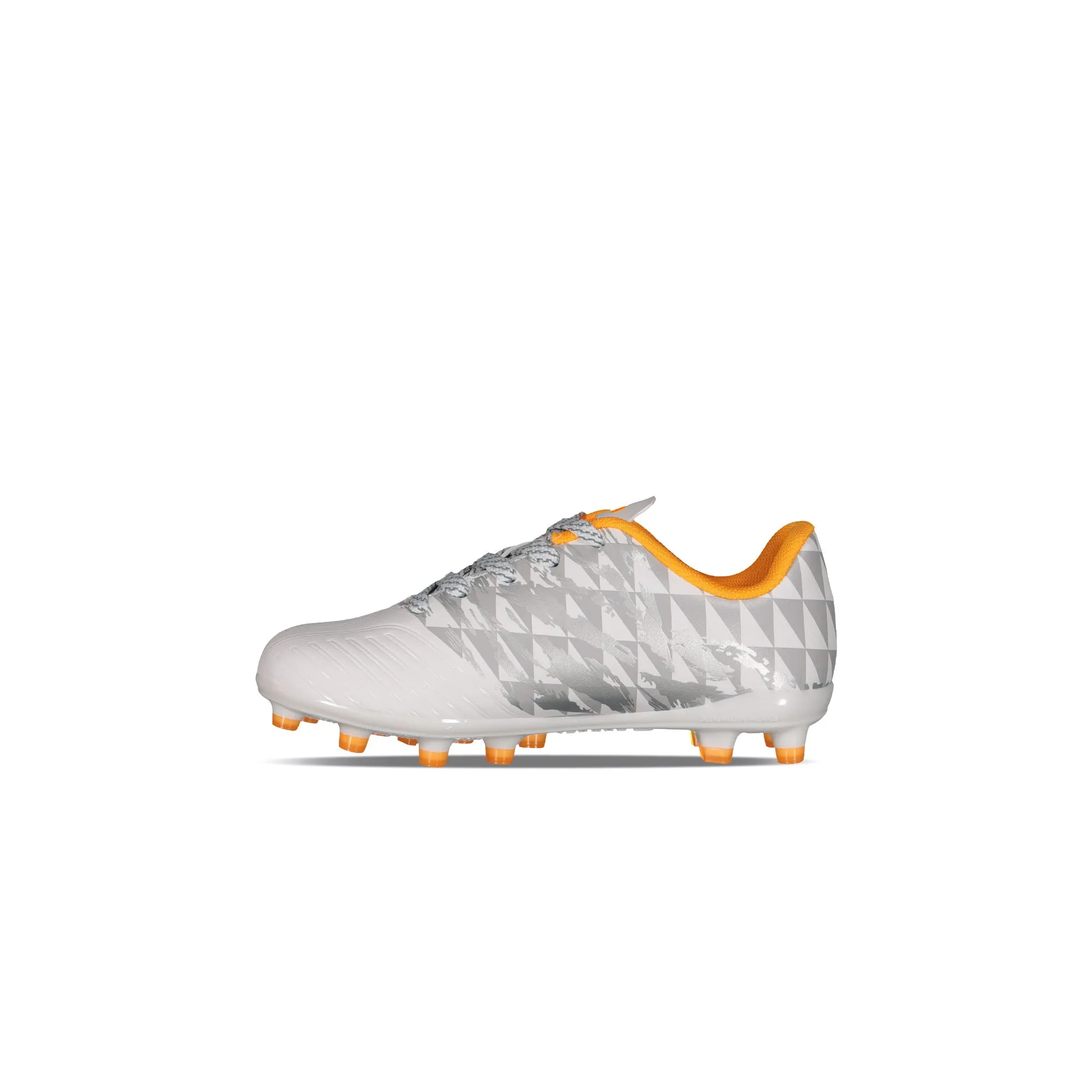 Charly Grasshopper 4.0 Youth FG Cleats (white/orange/silver)