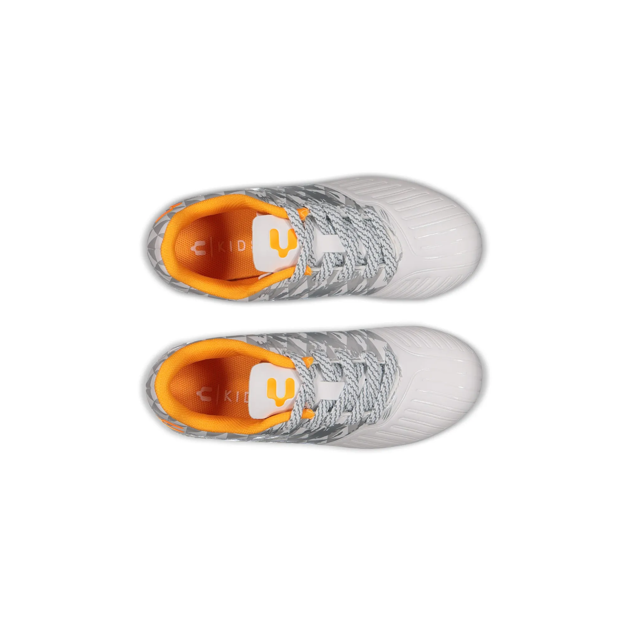 Charly Grasshopper 4.0 Youth FG Cleats (white/orange/silver)