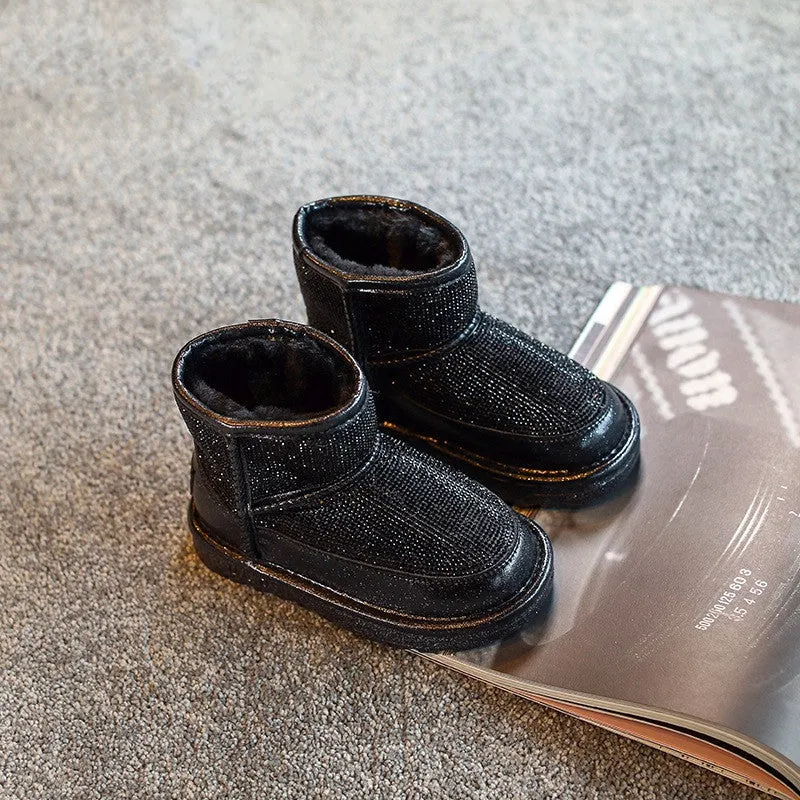 children's mid-boots New plus velvet fashion