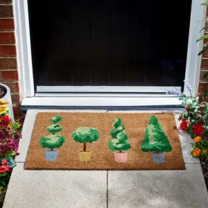 Coir Door Mat Patio Pots 45 x 75cm