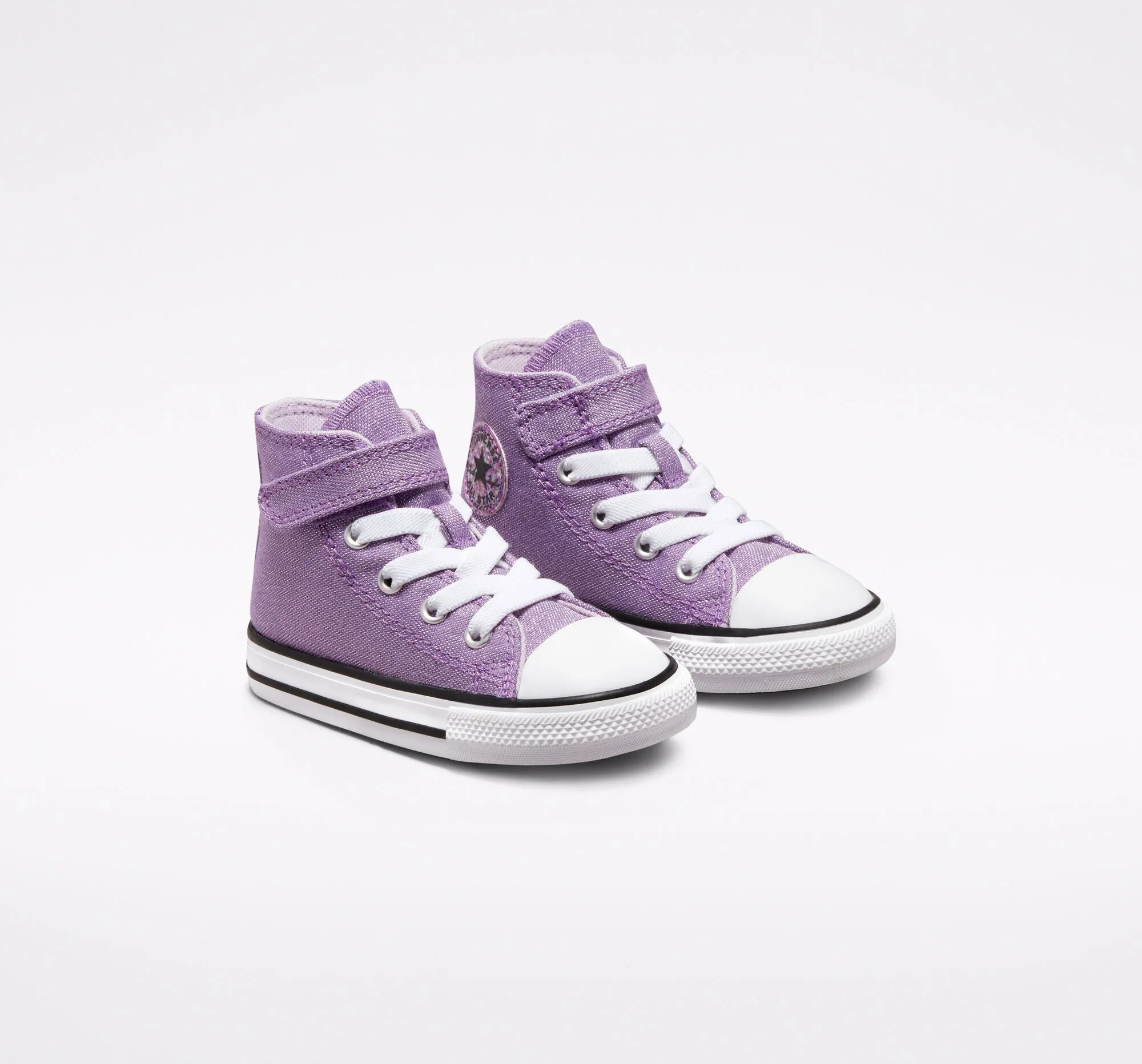 Converse scarpa da bambina alta alla caviglia Chuck Taylor All Star Easy-On Glitter 772878C viola